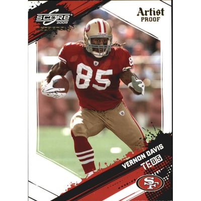 2009 Score Inscriptions Artist's Proof #254 Vernon Davis