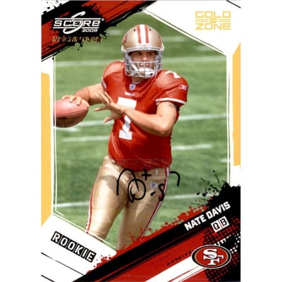 2009 Score Inscriptions Autographs Gold Zone #377 Nate Davis/50