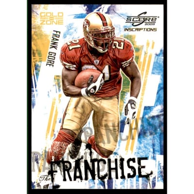 2009 Score Inscriptions Franchise Gold Zone #11 Frank Gore