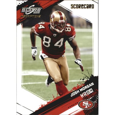 2009 Score Inscriptions Scorecard #249 Josh Morgan