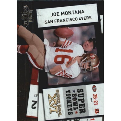 2010 Playoff Contenders Super Bowl Ticket #35 Joe Montana