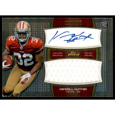 2011 Finest Jumbo Jersey Autographs #AJRKH Kendall Hunter/589