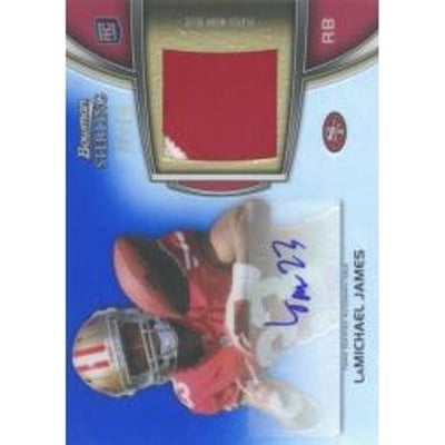 2012 Bowman Sterling Blue Refractors #BSARLJ LaMichael James JSY AU