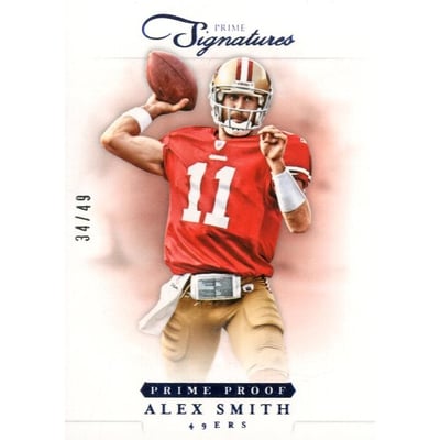2012 Prime Signatures Prime Proof Blue #25 Alex Smith