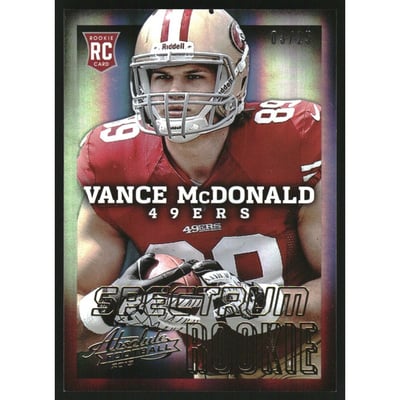 2013 Absolute Spectrum Gold #197A Vance McDonald