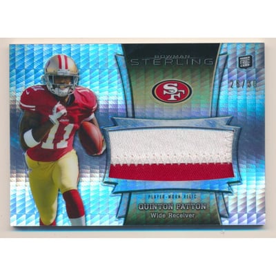 2013 Bowman Sterling Relics Prism Refractors #BSJRRQP Quinton Patton/30