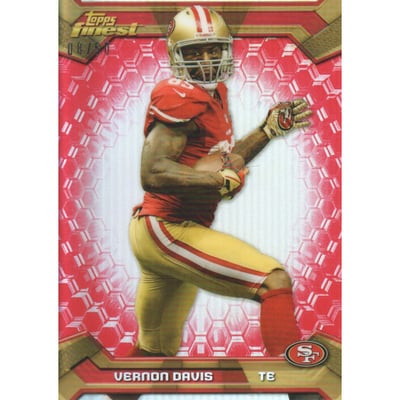 2013 Finest Red Refractors #84 Vernon Davis
