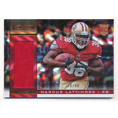 2013 Rookies and Stars Longevity Gold Parallel #222 Marcus Lattimore JSY