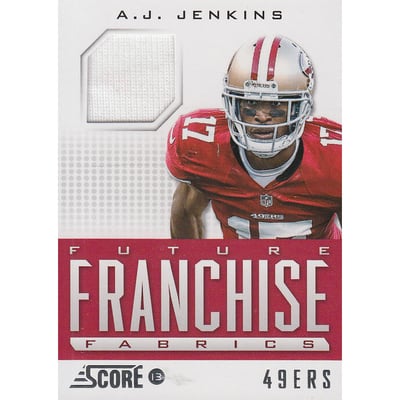 2013 Score Future Franchise Fabrics #FRAJ A.J. Jenkins
