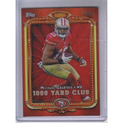 2013 Topps Chrome 1000 Yard Club Red Refractors #19 Michael Crabtree