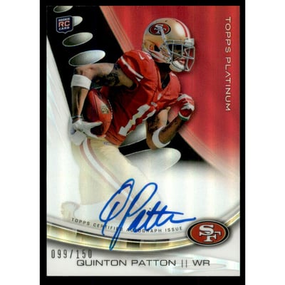 2013 Topps Platinum Rookie Autographs Black Refractors #AQP Quinton Patton
