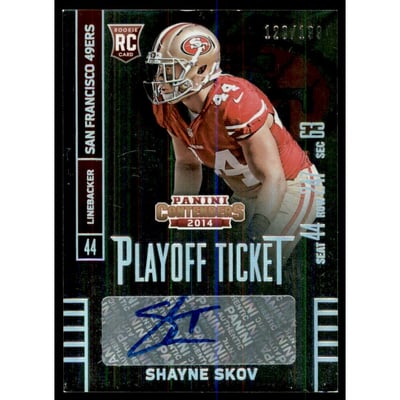 2014 Panini Contenders Playoff Ticket #174B Shayne Skov AU
