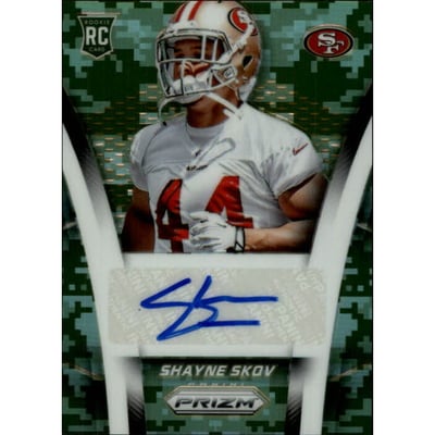 2014 Panini Prizm Rookie Autographs Prizms Camo #ARSS Shayne Skov/125