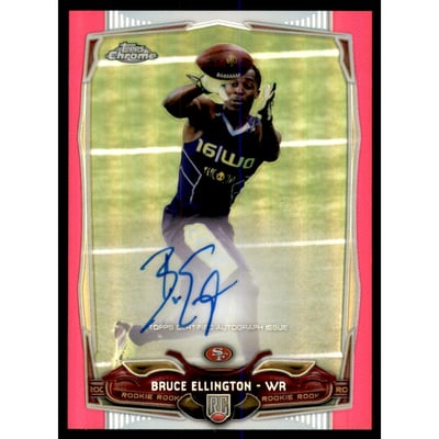 2014 Topps Chrome Mini Rookie Autographs Pink Refractors #116 Bruce Ellington
