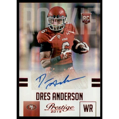 2015 Prestige Rookie Autographs Red #234 Dres Anderson