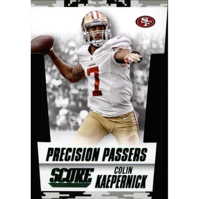 2015 Score Precision Passers Black Camo #8 Colin Kaepernick