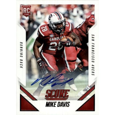2015 Score Rookie Autographs #394 Mike Davis