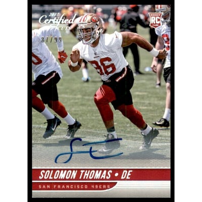 2017 Certified Cuts Rookie Scripts Silver #179 Solomon Thomas
