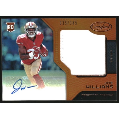 2017 Certified Mirror Orange #234 Joe Williams JSY AU/349