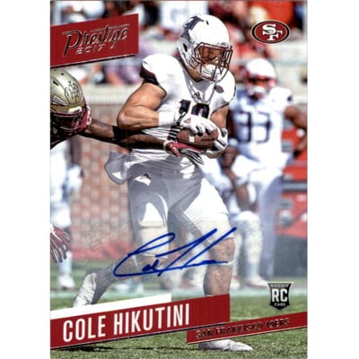 2017 Prestige Rookie Autographs #258 Cole Hikutini