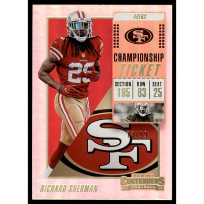 2018 Panini Contenders Championship Ticket #14 Richard Sherman