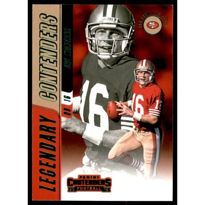 2018 Panini Contenders Legendary Contenders Emerald #3 Joe Montana