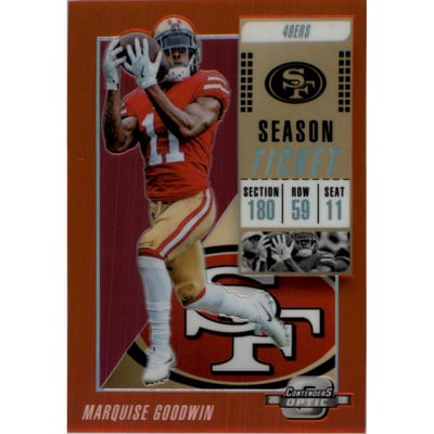 2018 Panini Contenders Optic Orange #15 Marquise Goodwin