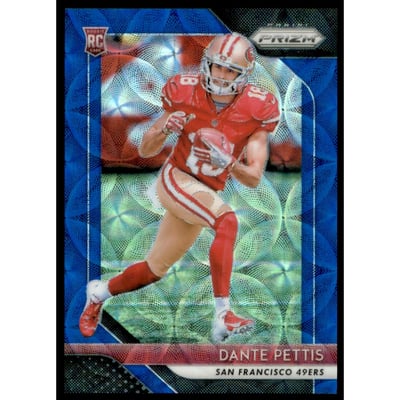2018 Panini Prizm Prizms Blue Scope #218 Dante Pettis