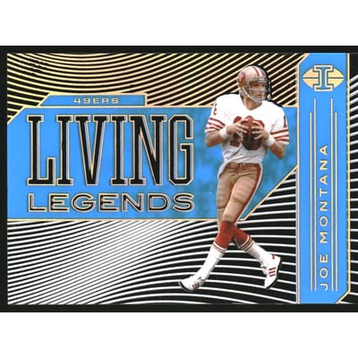 2020 Panini Illusions Living Legends Light Blue #11 Joe Montana