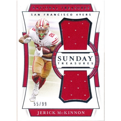 2020 Panini National Treasures Sunday Treasures Materials #14 Jerick McKinnon