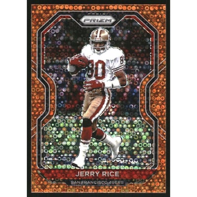 2020 Panini Prizm Prizms Orange Disco #291 Jerry Rice