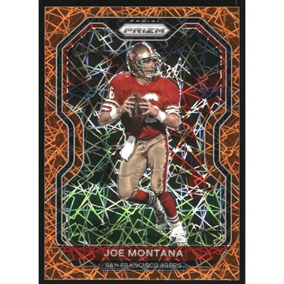 2020 Panini Prizm Prizms Orange Lazer #290 Joe Montana