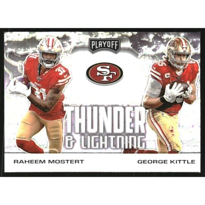 2020 Playoff Thunder and Lightning Silver #9 George Kittle/Raheem Mostert