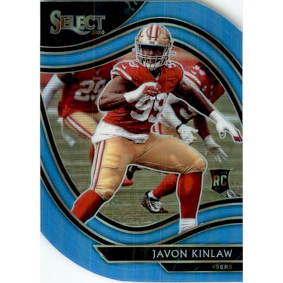 2020 Select Prizm Light Blue Die Cut #390 Javon Kinlaw