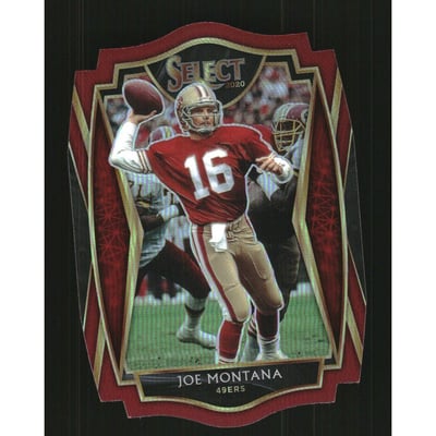 2020 Select Prizm Maroon Die Cut #118 Joe Montana