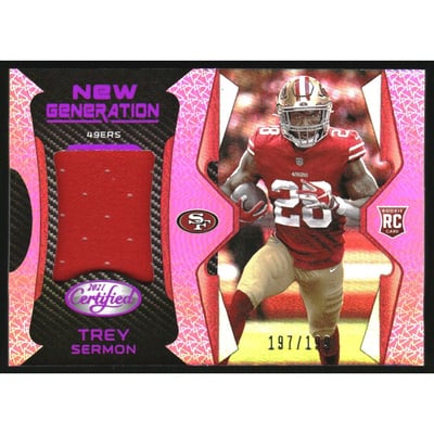2021 Certified New Generation Jerseys Mirror Pink #24 Trey Sermon