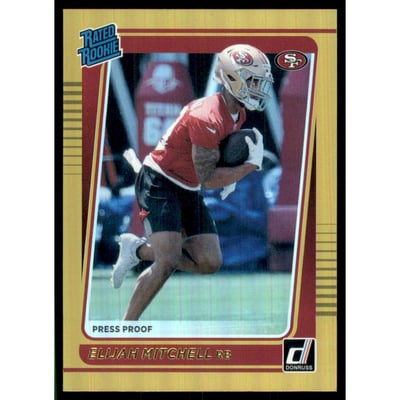 2021 Donruss Press Proof Premium #312 Elijah Mitchell RR