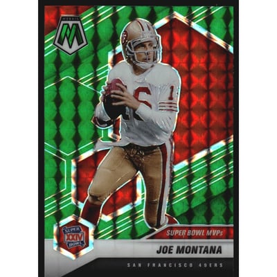 2021 Panini Mosaic Mosaic Green #293 Joe Montana MVP