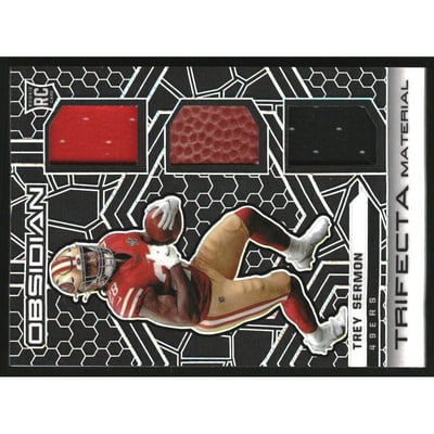 2021 Panini Obsidian Trifecta Materials #25 Trey Sermon