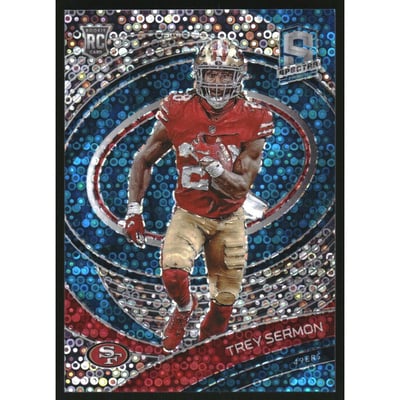 2021 Panini Spectra Neon Blue #164 Trey Sermon