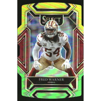 2021 Select Prizm Green and Yellow Die Cut #231 Fred Warner
