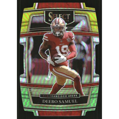 2021 Select Prizm Green and Yellow Die Cut #31 Deebo Samuel
