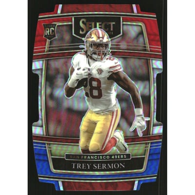 2021 Select Prizm Red and Blue Die Cut #68 Trey Sermon