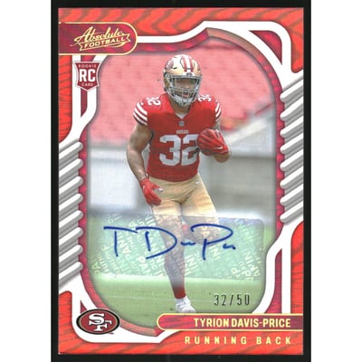 2022 Absolute Signature Rookies Spectrum Red #126 Tyrion Davis-Price/50