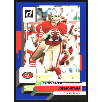 2022 Donruss Press Proof Blue #23 Joe Montana