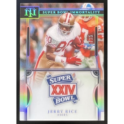 2022 National Treasures Super Bowl Immortality Holo Silver Jerry Rice /25