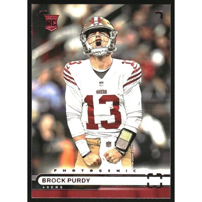 2022 Panini Chronicles Photogenic Pink #36 Brock Purdy