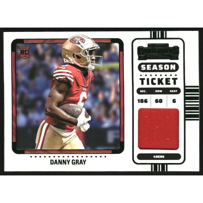 2022 Panini Contenders Rookie Ticket Swatches Variation #12 Danny Gray