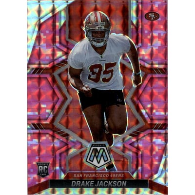 2022 Panini Mosaic Mosaic Camo Pink #394 Drake Jackson