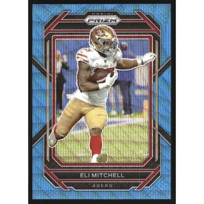 2022 Panini Prizm Prizms Blue Wave #264 Eli Mitchell